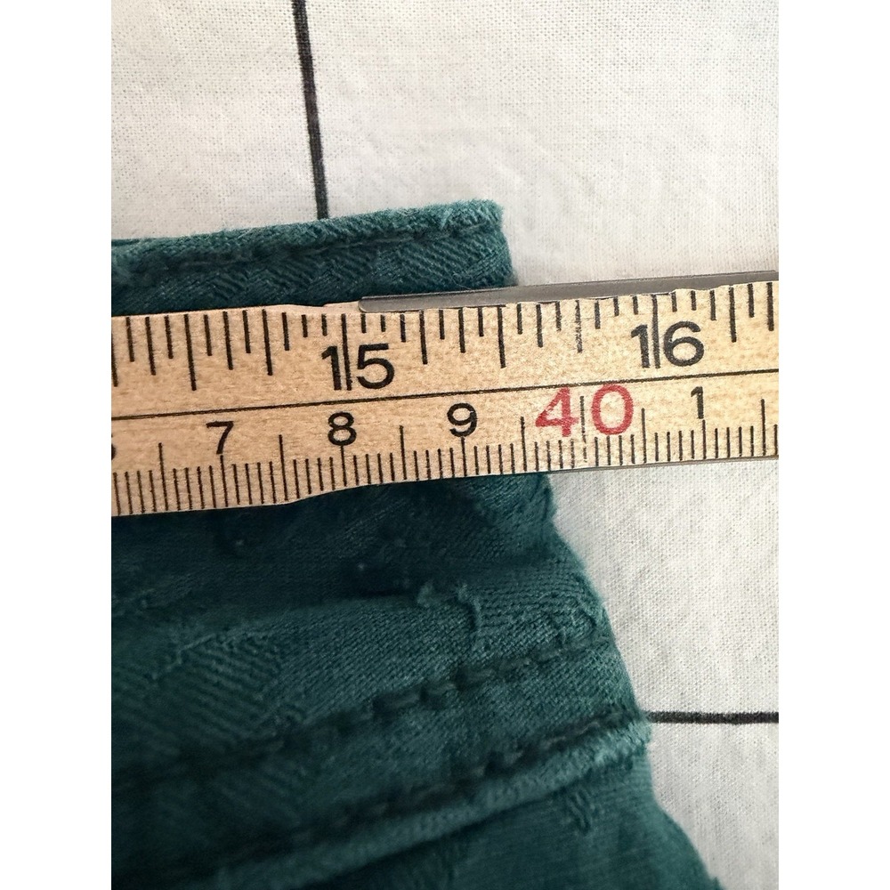 We The Free People Liv Pants Women's 28 Green Flare Leg Stretch Textured Design - Picture 8 of 10